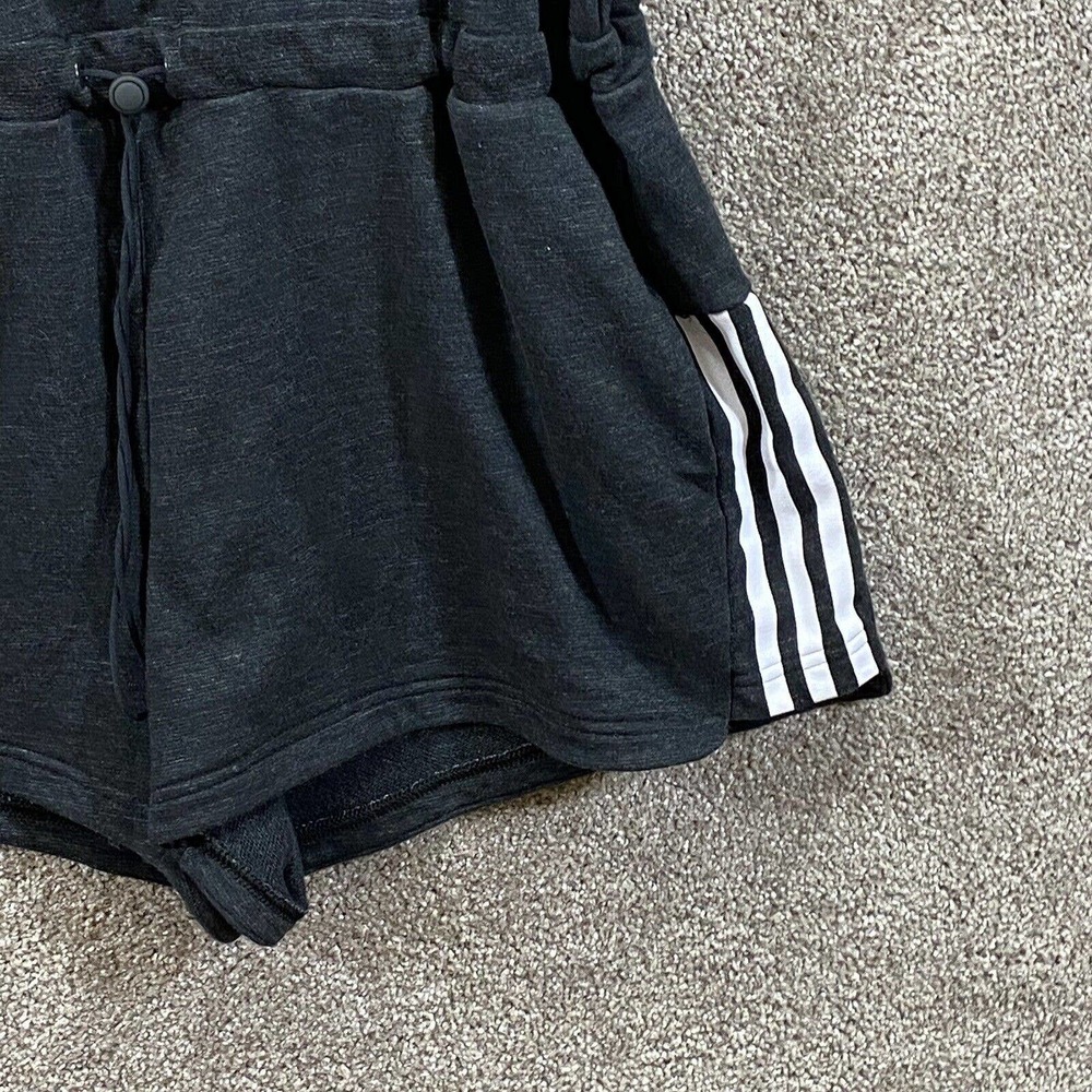 Adidas Romper Womens XL Black 1/4 Zip Back Drawstring Waist Pockets Sleeveless - Picture 4 of 12